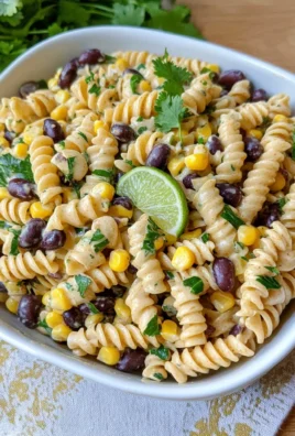 Black Bean and Corn Pasta Salad with Lime Greek Yogurt Dressing