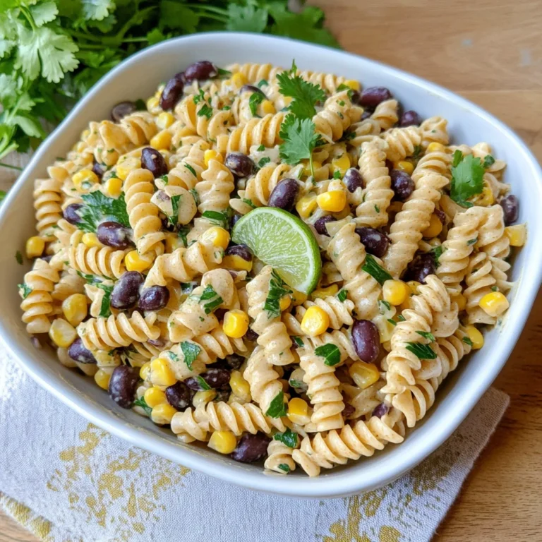 Black Bean and Corn Pasta Salad with Lime Greek Yogurt Dressing
