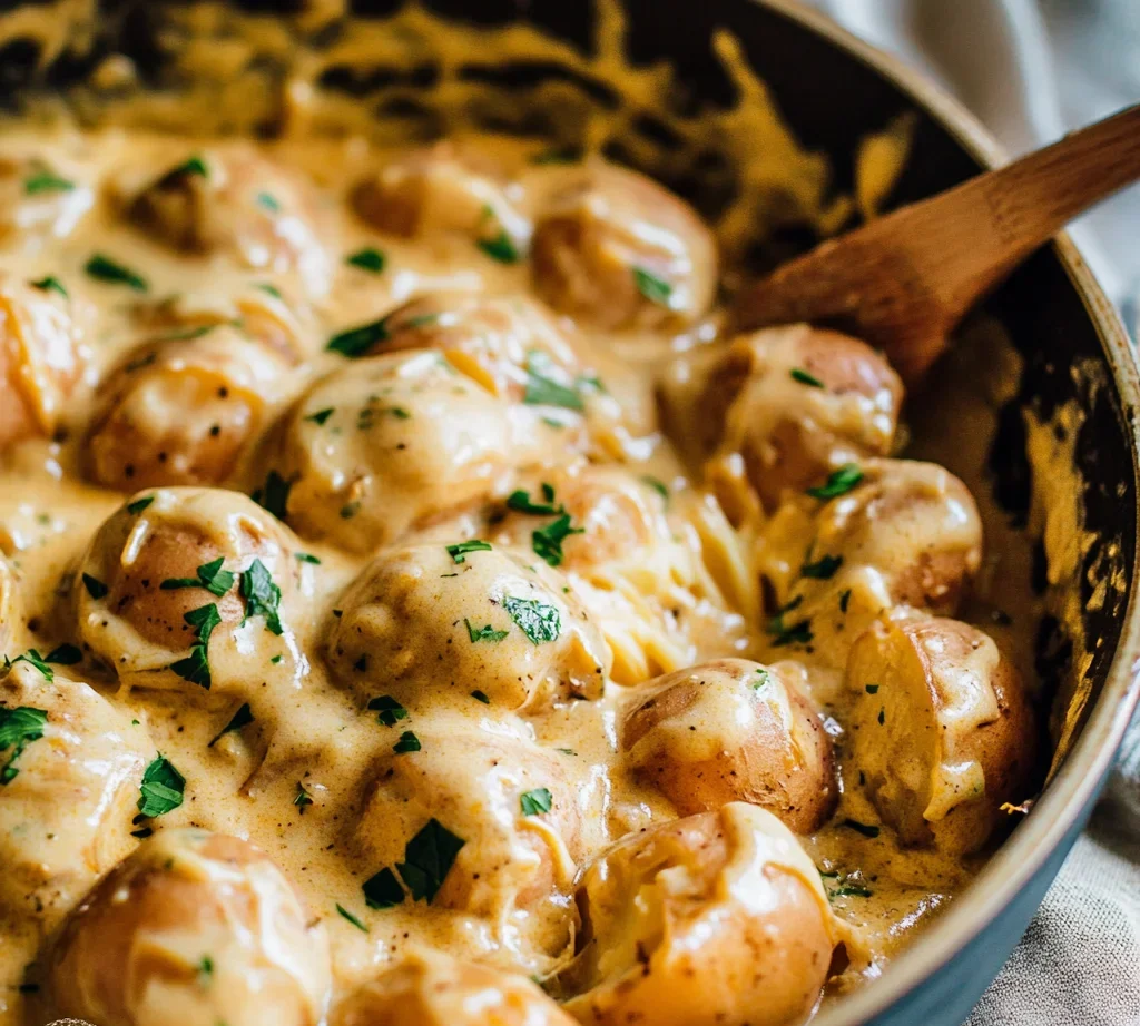 Creamy Baby Potatoes Recipe