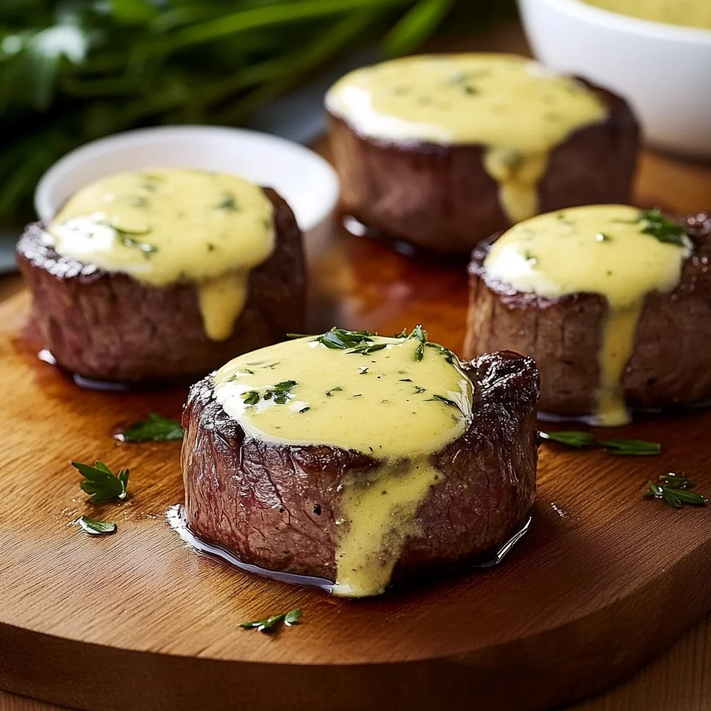 Succulent Filet Mignon with Blender Bearnaise Sauce