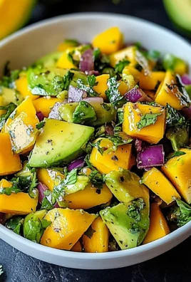 Avocado Mango Salad with a Zesty Lime Dressing