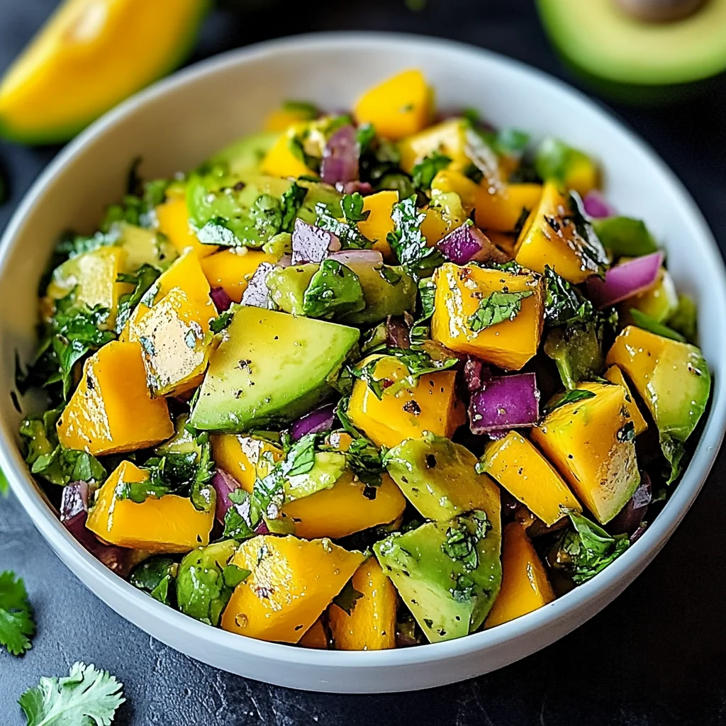 Avocado Mango Salad with a Zesty Lime Dressing