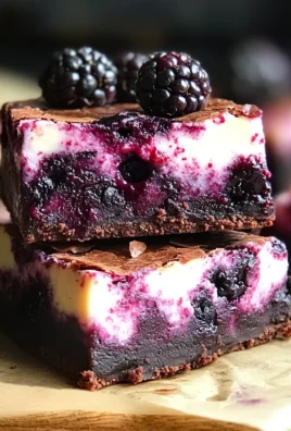 Blackberry Swirl Cheesecake Brownies