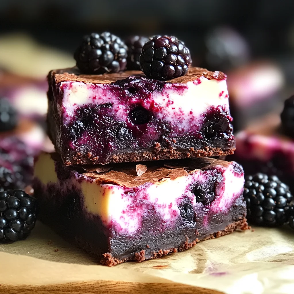 Blackberry Swirl Cheesecake Brownies