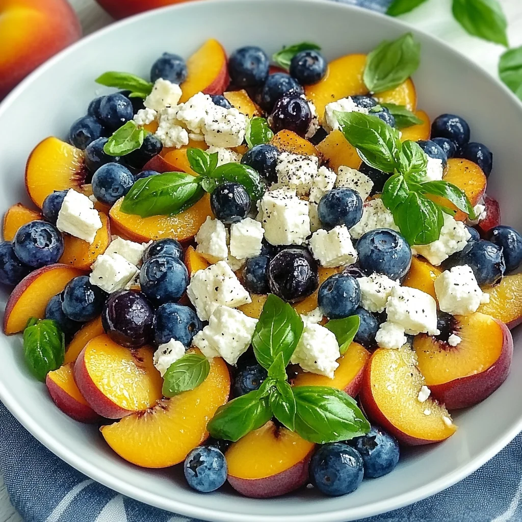 Blueberry Peach Feta Salad