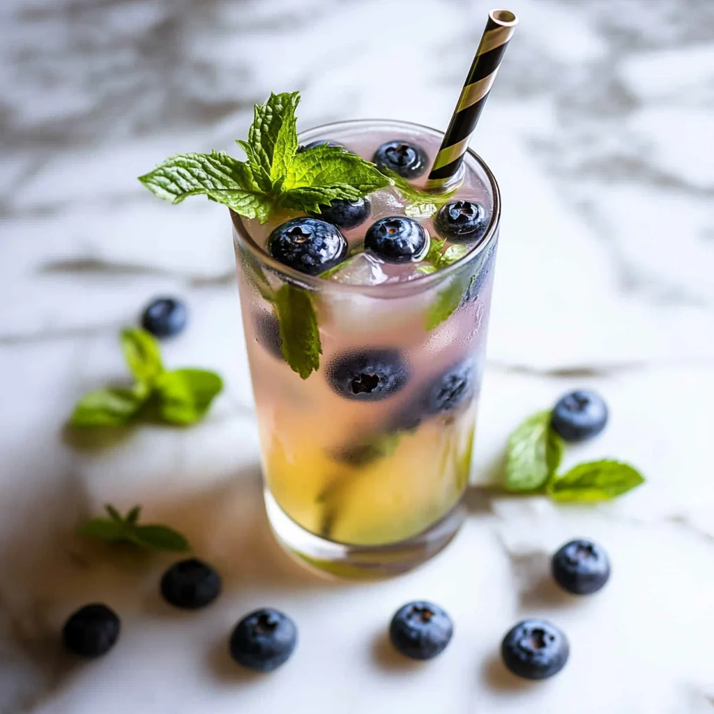 Iced Blueberry Green Tea