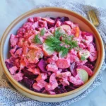 Pink Princess Salad (with creamy beet dill dressing)