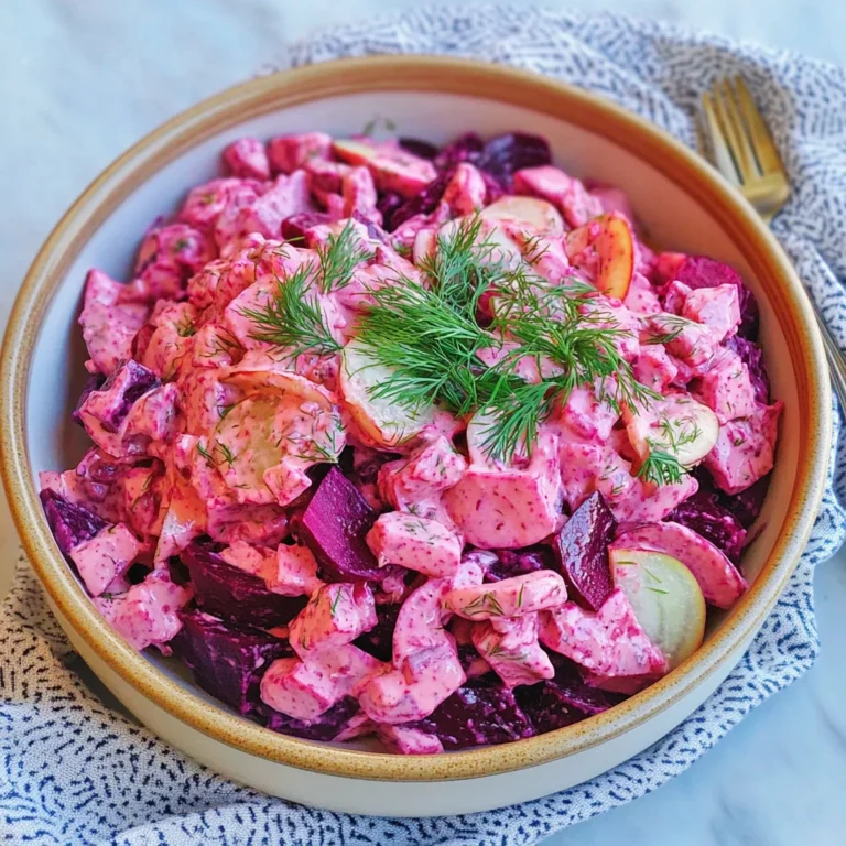 Pink Princess Salad (with creamy beet dill dressing)