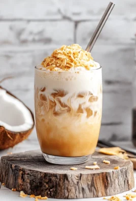 Sweet iced Coffee with Coconut Milk