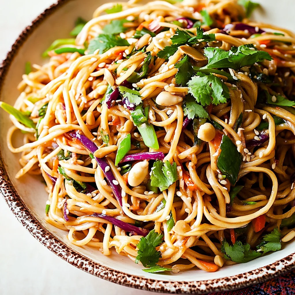 Asian Noodle Salad in Peanut Dressing