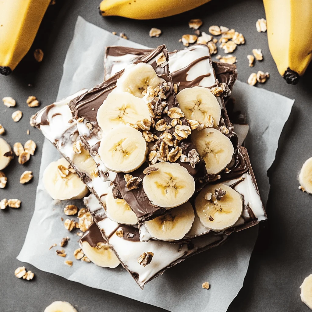 Banana & Nutella Frozen Yogurt Bark
