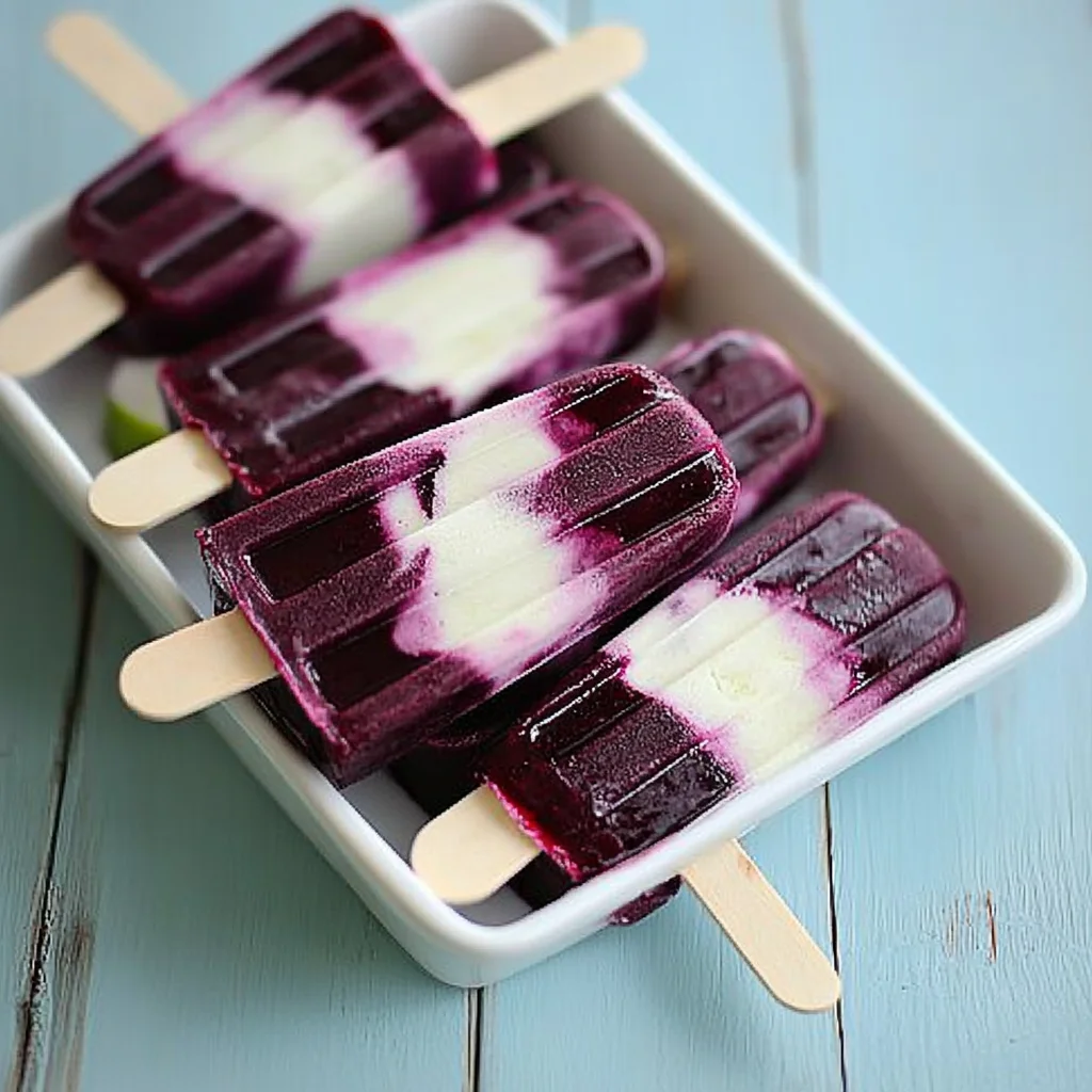 Blackberry Lime Cheesecake Popsicles