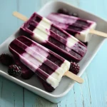 Blackberry Lime Cheesecake Popsicles