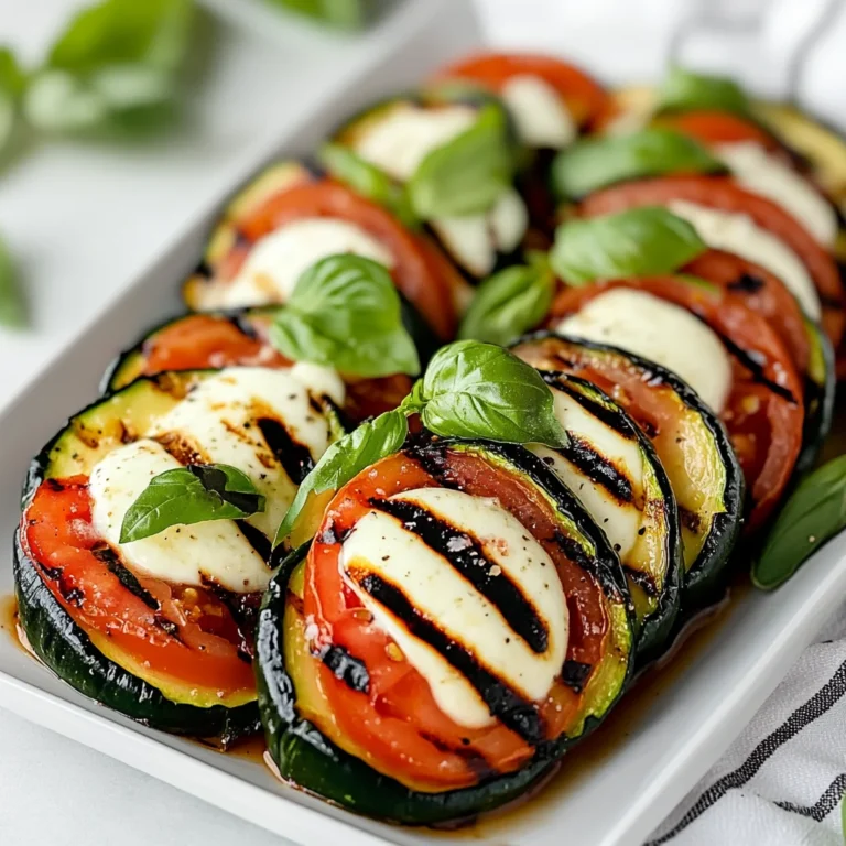 Blissful Grilled Zucchini Caprese