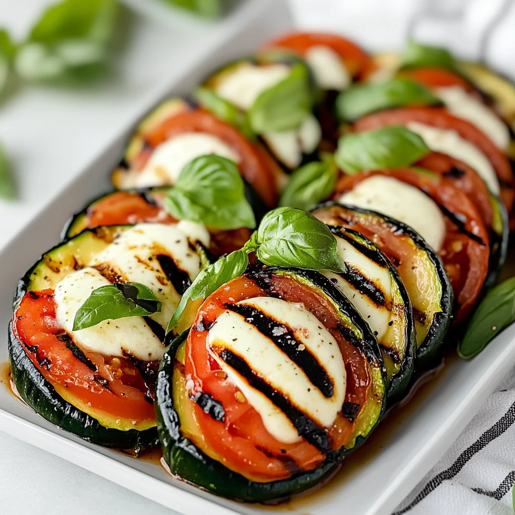 Blissful Grilled Zucchini Caprese