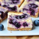 Blueberry Swirl Cheesecake Bars