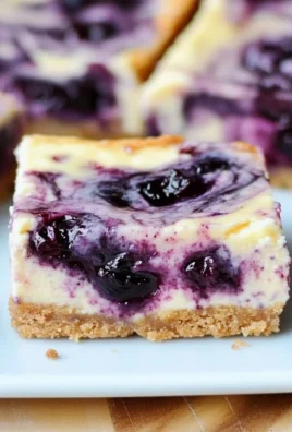 Blueberry Swirl Cheesecake Bars