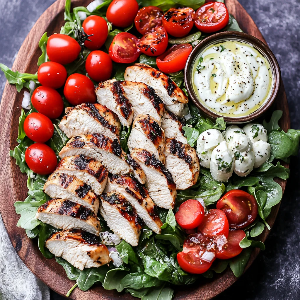 Caprese Grilled Chicken Salad