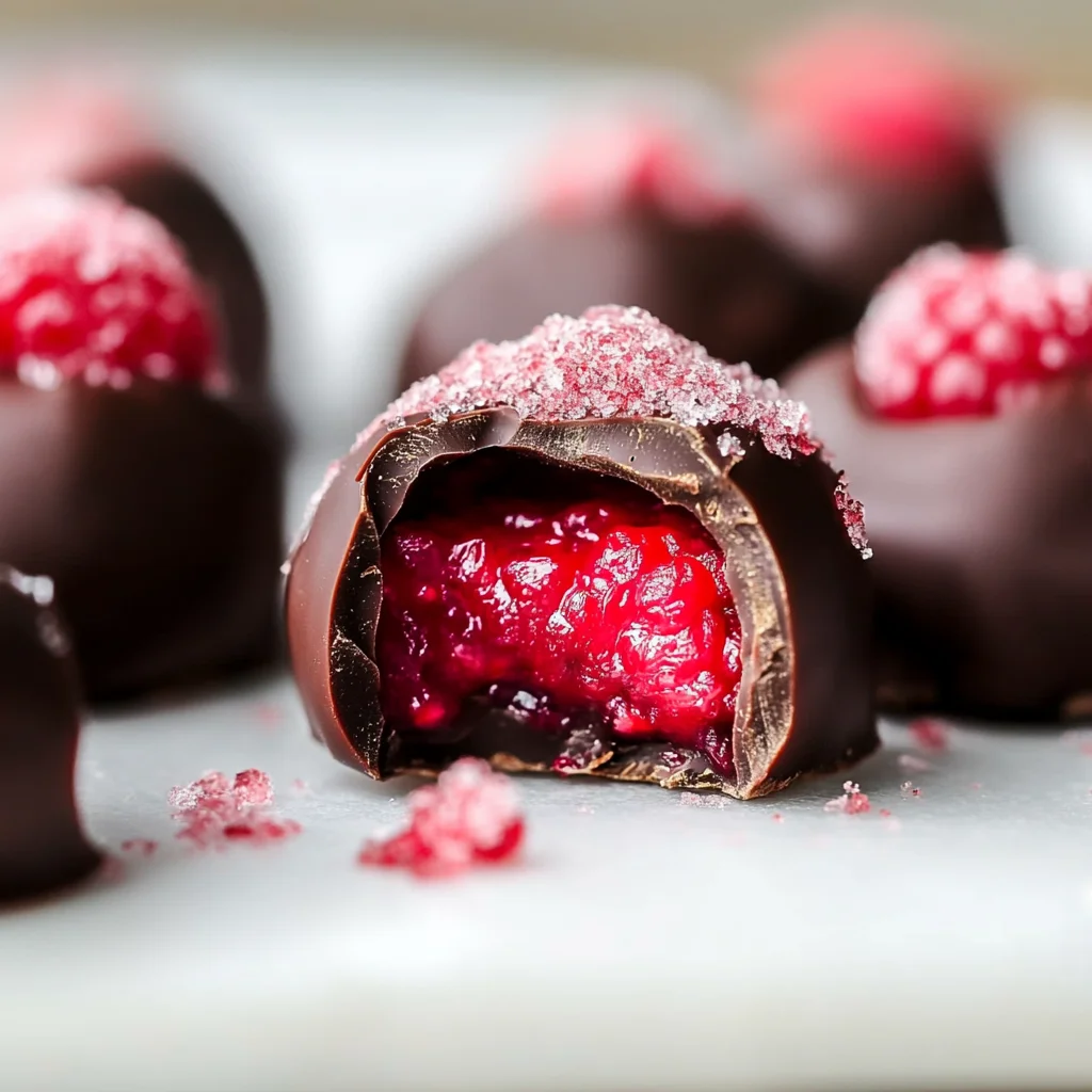 Chocolate-Covered Raspberry Bites