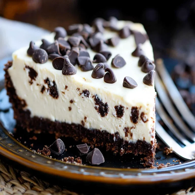 Chocolate Chip No Bake Cheesecake