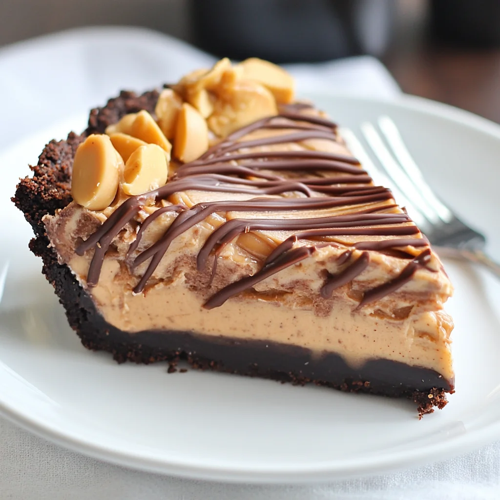 Chocolate Peanut Butter Caramel Mousse Pie