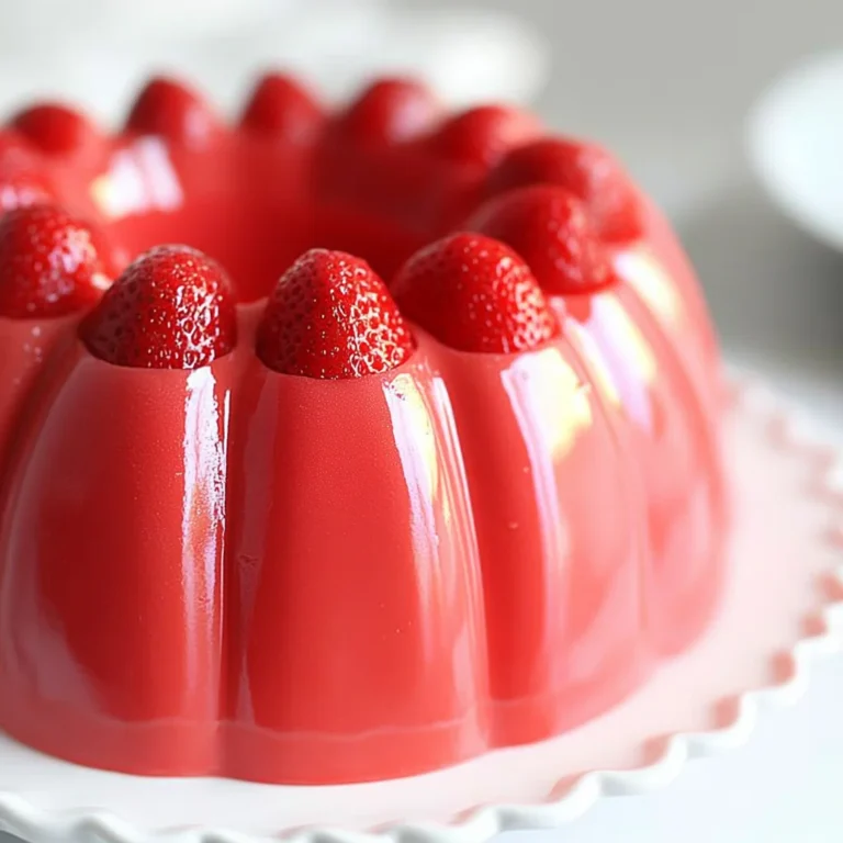 Creamy Strawberry Jello Mold