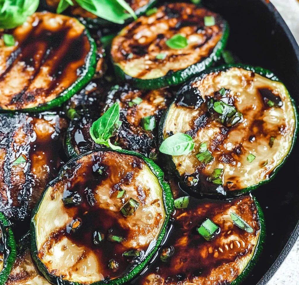 Easy Skillet Zucchini Recipe with Balsamic Reduction