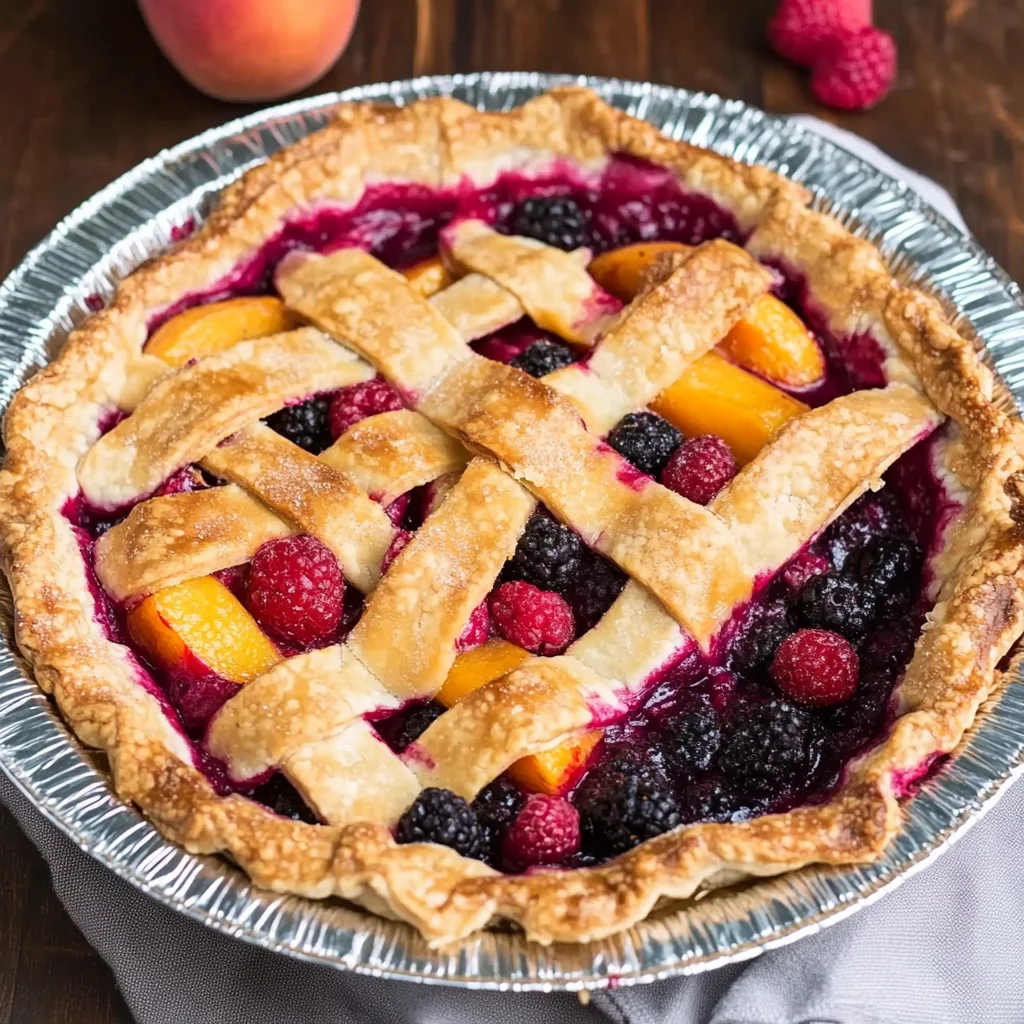 Grilled Berry Peach Pie