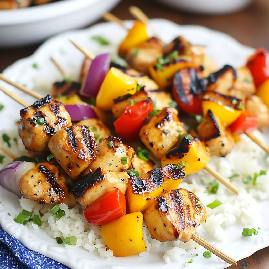 Grilled Teriyaki Chicken Kabobs