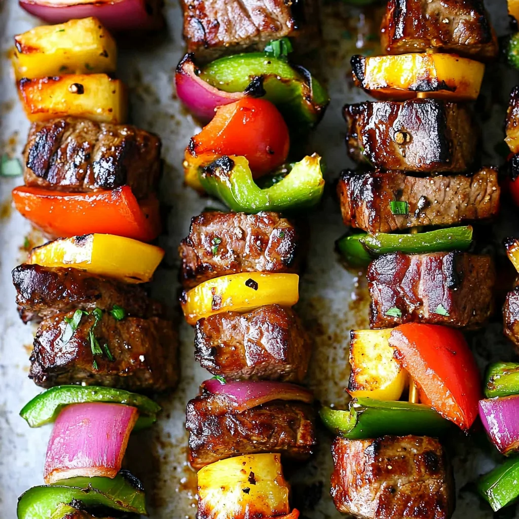 Hawaiian Steak Kabobs