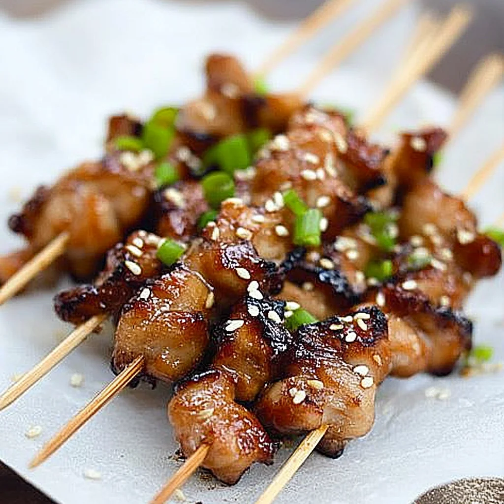 Honey Sesame Chicken Skewers
