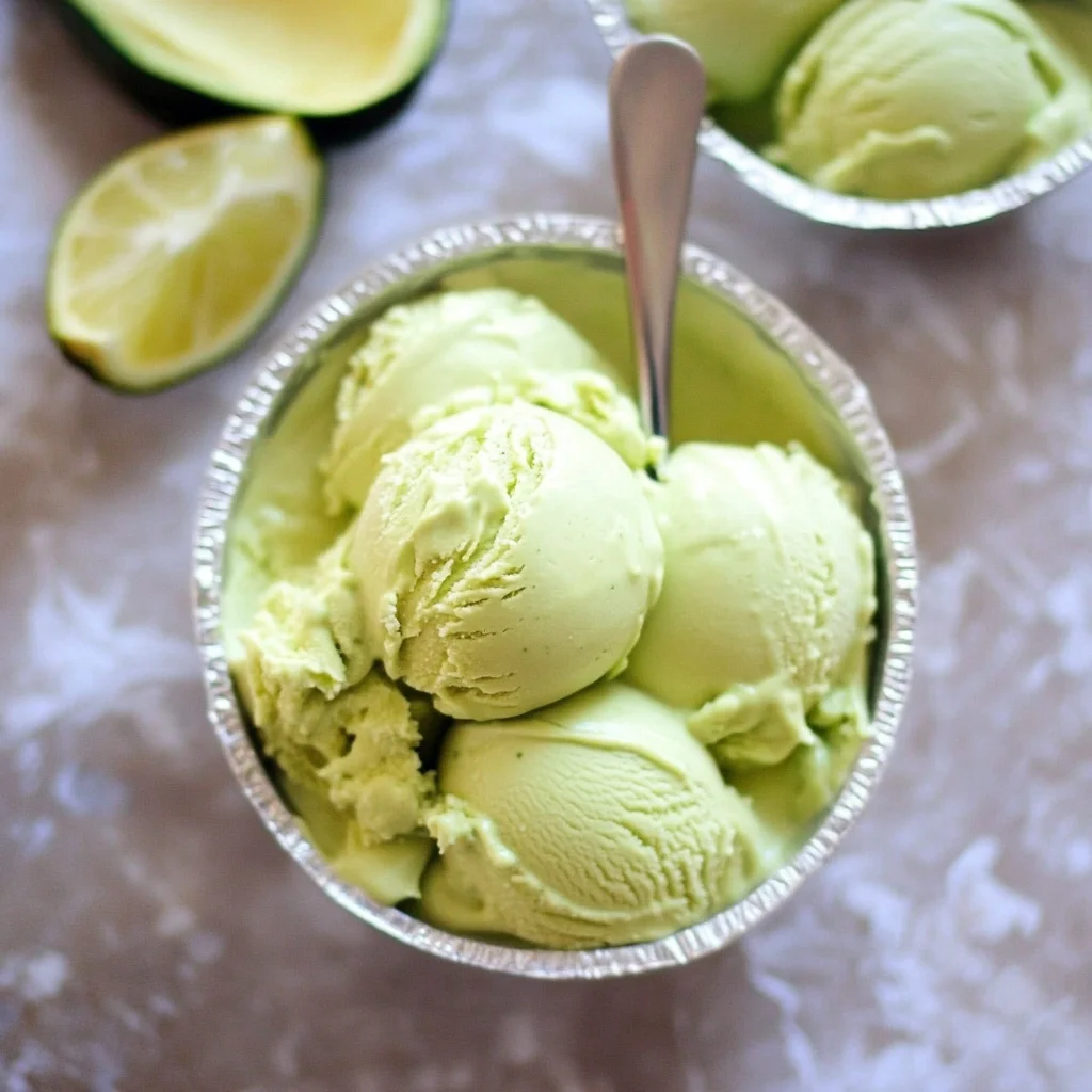 Key Lime Avocado Vegan Ice Cream