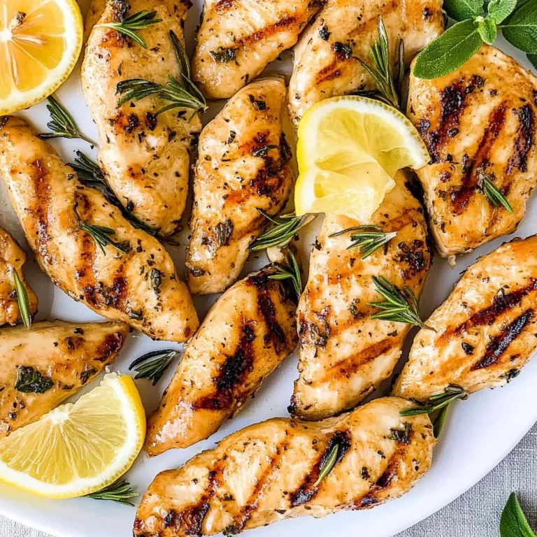 Lemon Rosemary Grilled Chicken Tenders