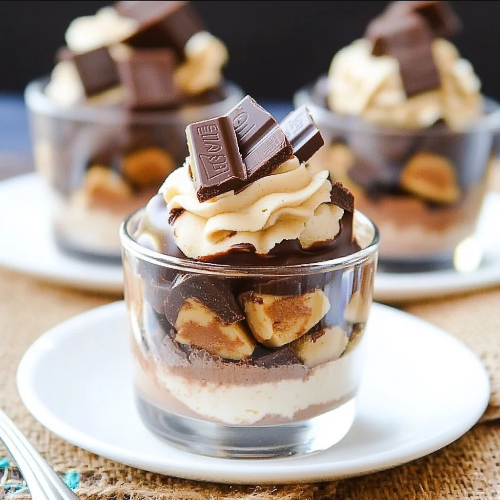 Mini Reese's Chocolate Peanut Butter Cheesecake Trifles