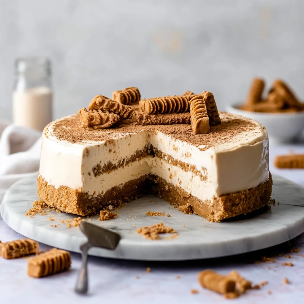 No Bake Biscoff Cheesecake