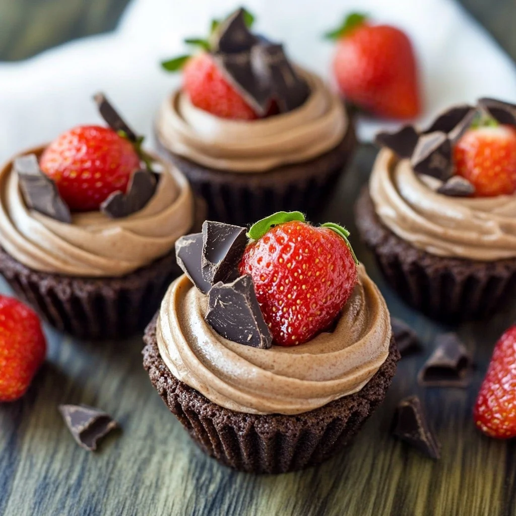 No Bake Mini Chocolate Cheesecakes