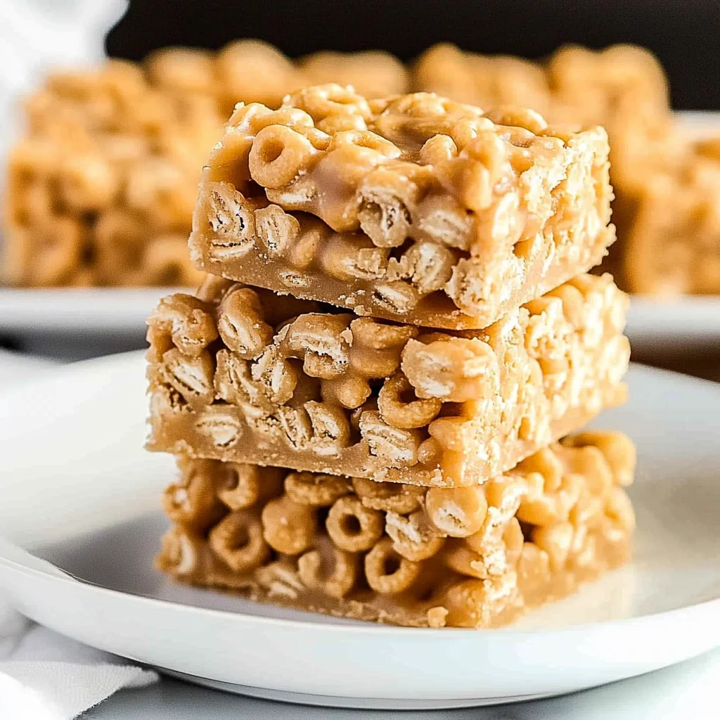 No Bake Peanut Butter Cheerio Bars