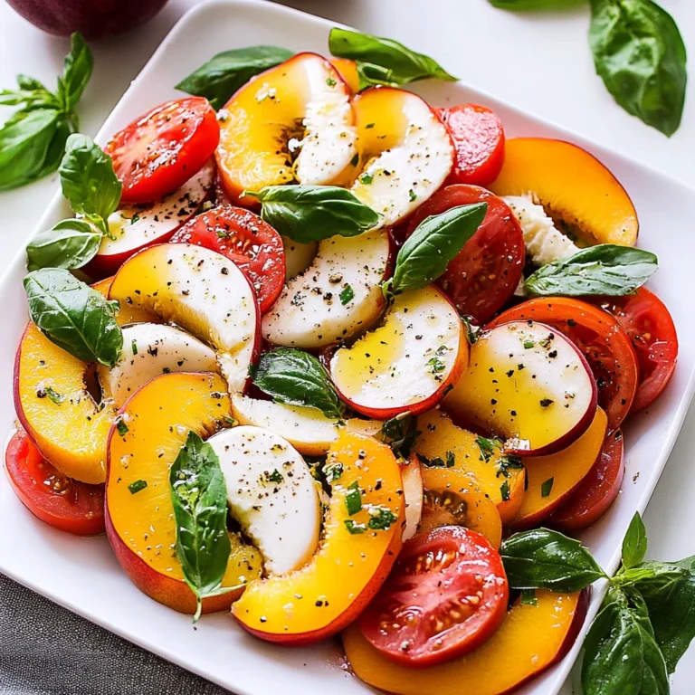 Peach Tomato Caprese Salad