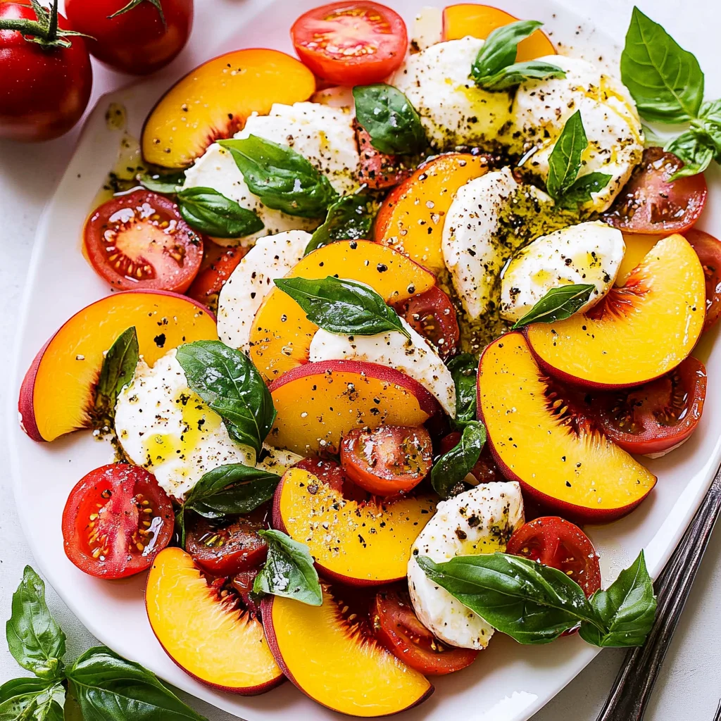 Peach Tomato Caprese Salad
