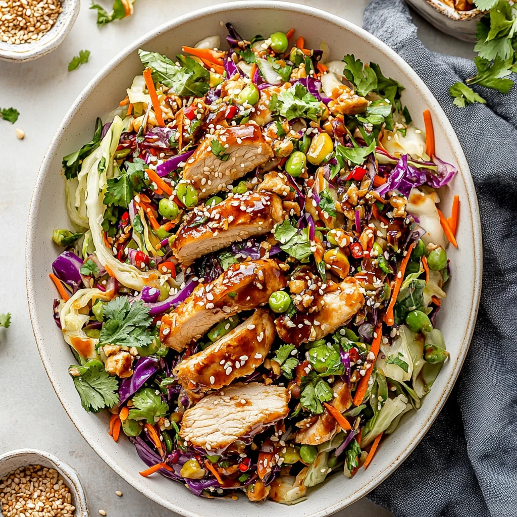 Sesame Chicken Cabbage Crunch Salad