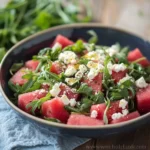 Watermelon Salad with Arugula, Feta, & Fresh Herbs