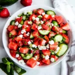 Watermelon Strawberry Cucumber Salad