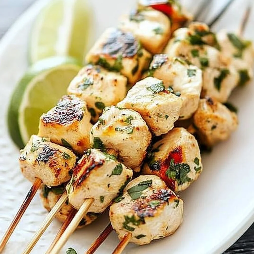 Cilantro Lime Chicken Kebab