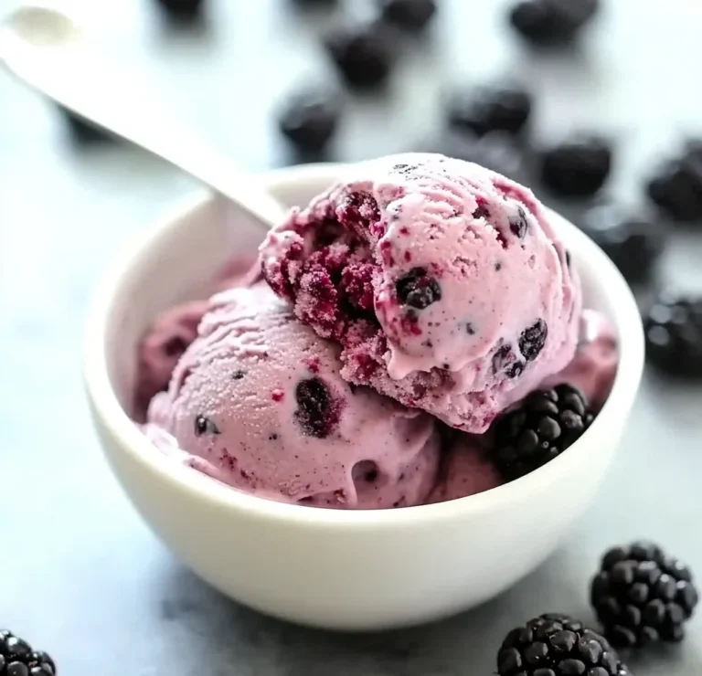 Fresh Blackberry Ice Cream (No Churn)