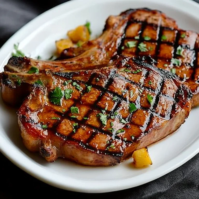 Grilled Pineapple Chili beef Chops Recipe