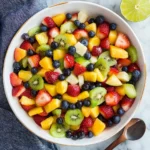 Honey Lime Rainbow Fruit Salad
