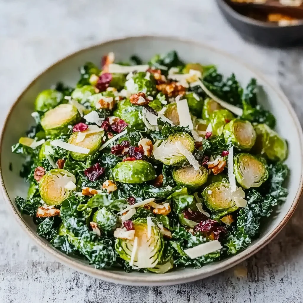 Kale and Brussels Sprout Salad