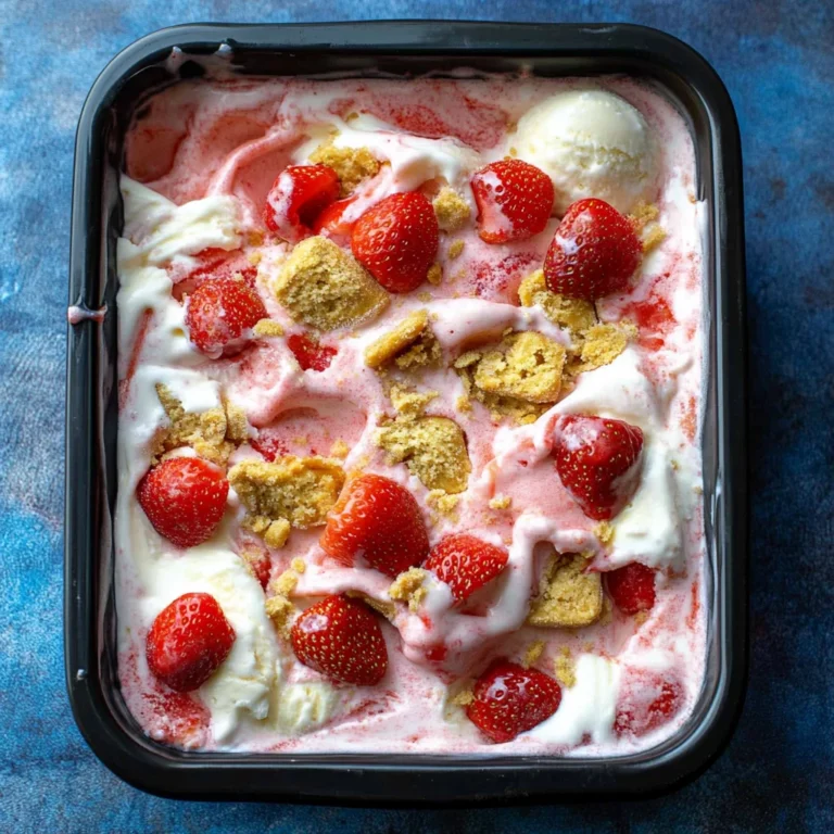No-Churn Strawberry Cheesecake Ice Cream