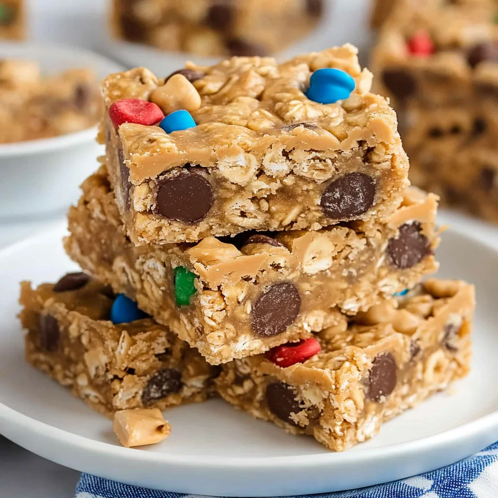 No Bake Peanut Butter Cereal Bars