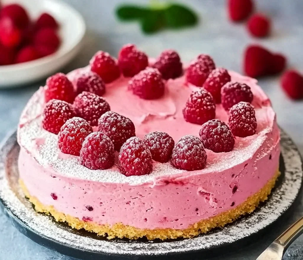 No Bake Raspberry Cheesecake